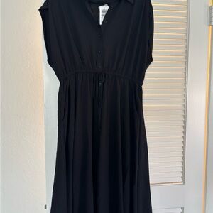 Torrid Black Midi Vacation Dolman Sleeve Shirtdress Size 0